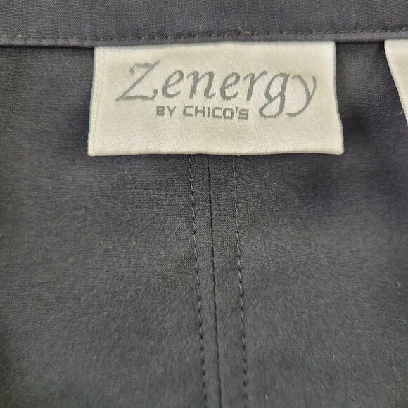 Chico’s Zenergy Woman’s black lightweight full zip jacket size 0 S - Picture 9 of 15